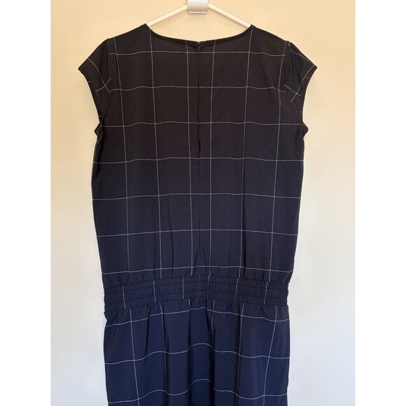 Albion Black Going Places Windowpane Check Cinch Waist Nylon Activewear Dress M - Picture 8 of 10